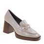 PITILLOS 10194 Mocassini Casual Donna Naplack Piedra Tacco Grosso 7Cm Suola Gomma