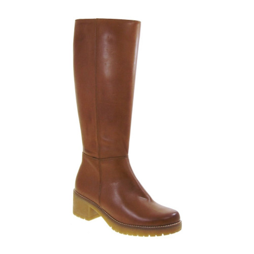 PITILLOS 20024 Stivali Casual Donna Pelle Cuoio Tacco Grosso 5Cm Suola Gomma