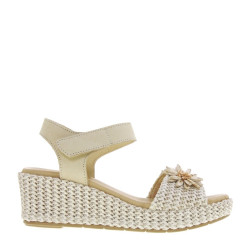 PITILLOS 5503 Sandali Sportivi Donna Rafia Naturale Tacco Zeppa 6Cm Suola Poliuretano