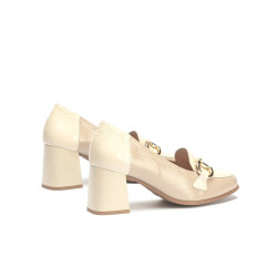 PITILLOS 5794 Mocassini Casual Donna Vernice Piedra Tacco Grosso 6Cm Suola Gomma