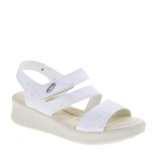 RIPOSELLA ALYWA00BX Sandali Sportivi Donna Alyssa Similpelle Bianco Tacco Zeppa 5Cm Suola Gomma