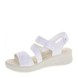 RIPOSELLA ALYWA00BX Sandali Sportivi Donna Alyssa Similpelle Bianco Tacco Zeppa 5Cm Suola Gomma