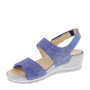 RIPOSELLA FLAW40927 Sandali Confort Donna Flavia Pelle Blu Tacco Zeppa 5Cm Suola Gomma
