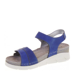 RIPOSELLA FRIWA03BX Sandali Sportivi Donna Frida Similpelle Blu Tacco Zeppa 4Cm Suola Gomma