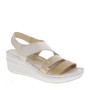 RIPOSELLA ILED16333 Sandali Sportivi Donna Pelle Beige Tacco Zeppa 6Cm Suola Gomma