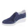 RIPOSELLA MANWA02BX Mocassini Casual Donna Manuela Scamosciato Blu Tacco Zeppa 4Cm Suola Gomma