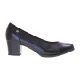 RIPOSELLA OLGA1 Decollete Classici Donna Pelle Nero Tacco Grosso 5Cm Suola Gomma