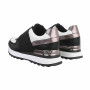 SHOES WORLD 28673 Sneaker Casual Donna Sintetico Nero Bianco  Suola Gomma
