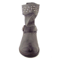 Le Gatte Collection 606 Stivaletti Donna Made in Italy in Pelle Grigia