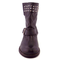 Le Gatte Collection 606 Stivaletti Donna Made in Italy in Pelle Nera