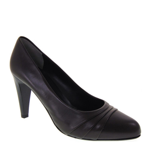 Vitulli 20148 Decollete Invernale in Pelle Nappa Marrone