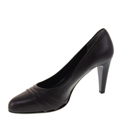 Vitulli 20148 Decollete Invernale in Pelle Nappa Marrone