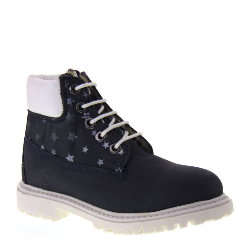 Scarponcini Invernali per Bambina in Nubuck Blu, LUMBERJACK  River  SG00101-001 Stars Navy Blue e White