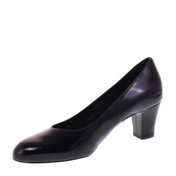 Decollete VALLEVERDE V12316 IN VERNICE NERA ELEGANTE CON TACCO BASSO E COMODO