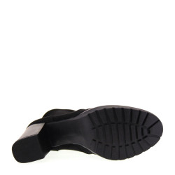 ANTICA CUOIERIA 20340-S-AA7 STIVALETTI INVERNALI DONNA TACCO 90 TESSUTO NERO MADE IN ITALY