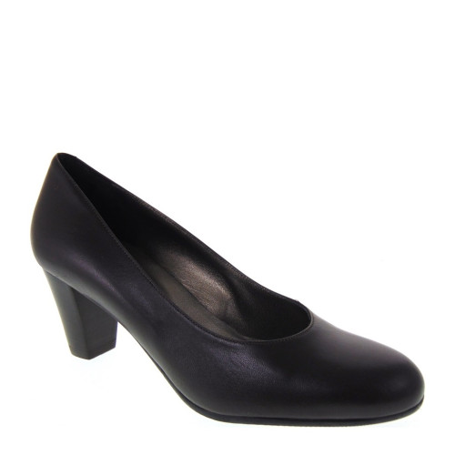 CONFORT 17I5162 Nappa Caffe Decolte Classico Tacco Basso Linea Comoda Nappa Caffe Pelle Marrone Made in Italy