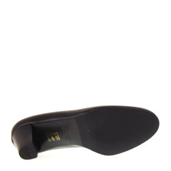 CONFORT 17I5162 Nappa Caffe Decolte Classico Tacco Basso Linea Comoda Nappa Caffe Pelle Marrone Made in Italy