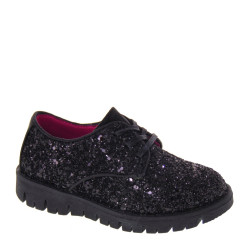 Lumberjack SG20404-004 GIGIA Derby stringata Bimba Invernale Glitter Nera