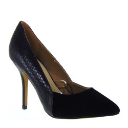MARIAMARE 61293 Decollete Donna Ragazza tacco 10 Sottile Peach Negro Serpiente Negro