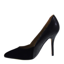 MARIAMARE 61293 Decollete Donna Ragazza tacco 10 Sottile Peach Negro Serpiente Negro