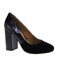 MARIAMARE 61295 Combi Black Decolleté Invernali Tacco Largo