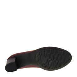 Decollete Tacco Basso Comodo Nero e Bordeaux MERCANTE DI FIORI 6833