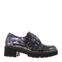 CALLAGHAN 13420 Scarpe Monk-Strap Donna in Naplack Nero sfumato Tacco 50 Soletta estraibile