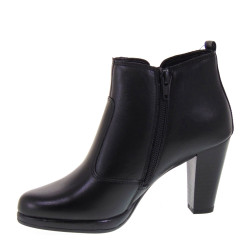 VALLEVERDE 46302 Tronchetti Donna in Pelle Nera