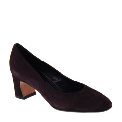 ELATA 16191 Decollete tacco 50 in Camoscio color Bacco Made in Italy