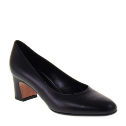 ELATA 16191 Decollete tacco 50 in Nappa Nera Made in Italy