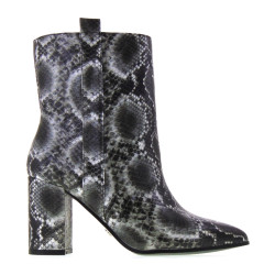 Gold & Gold GE108 Tronchetti donna invernali pelle maculata Grigia