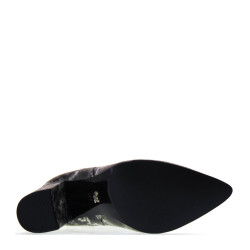 Gold & Gold GE108 Tronchetti donna invernali pelle maculata Grigia