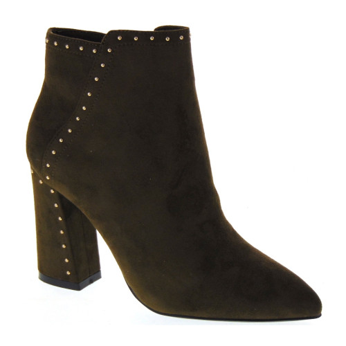 Gold & Gold GE90 Tronchetti Invernali Donna color Khaki Tacco 90