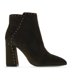 Gold & Gold GE90 Tronchetti Invernali Donna color Khaki Tacco 90