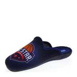 PAT & FUL AC8980 Pantofole Invernali Uomo in Panno caldo Blu