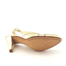 ELATA 18148 - Channel in pelle color Oro, Tacco 70