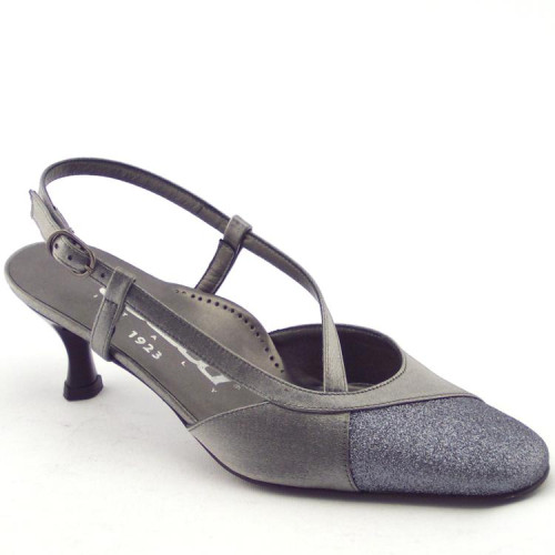 ELATA 18178 Donna Scarpe Classiche Eleganti in raso acciaio con tacco 50
