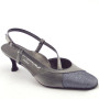 ELATA 18178 Donna Scarpe Classiche Eleganti in raso acciaio con tacco 50