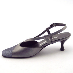 ELATA 18178 Donna Scarpe Classiche Eleganti in raso acciaio con tacco 50