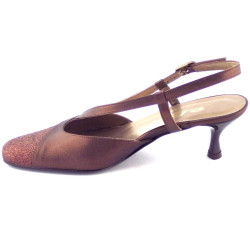 ELATA 18178 - Donna Scarpe Classiche Eleganti in raso bronzo con tacco 50 ELATA 18178 - Donna Scarpe Classiche Eleganti in raso bronzo con tacco 50