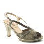 Confort 7083 Donna Sandali vernice camoscio champagne tacco 9 plateau