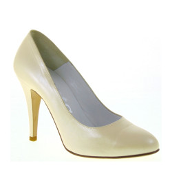 ELATA MARYLIN, Scarpe da Sposa da Campionario, Decollete Tacco 10 plateau interno pelle perlata avorio