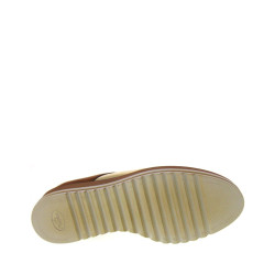 ANTICA CUOIERIA 20174 Scarpe casual estive per Donna in Pelle color Platino e Cuoio