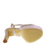 Sandali Donna eleganti in Plisse Beige e Lux Nocciola con Tacco da 12 e Plateau alto da 3 cm ELATA 17108 MADE IN ITALY