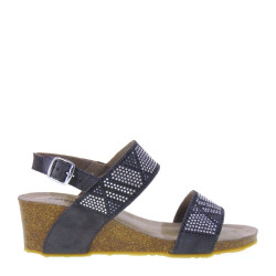 Sandali Donna Plantare Soft Grunland PAGE SB0703-40 Camoscio Antracite