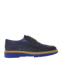 Scarpe Uomo stile Inglese QUO VADIS 743 in Pelle Blu Avio MADE IN ITALY