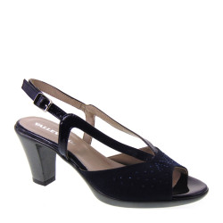 VALLEVERDE 45541 Sandali Donna calzata a pianta larga con tacco 70 di colore Blu