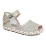 GORILA 50214 Sandali Bimba con velcro in tessuto Yuta Oro Glitter