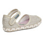 GORILA 50214 Sandali Bimba con velcro in tessuto Yuta Oro Glitter