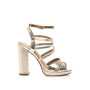 MARIAMARE 66670 Sandali Donna stampa serpente metalizzato Champagne